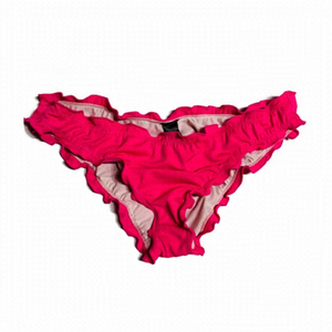 NEON pink M ruffled bikini‎ bottom